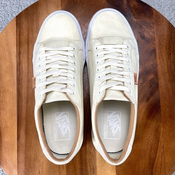 Vans Court Mens Size 8.5 Sneakers Shoes Canvas Marshmallow Ultra Cush - Picture 5 of 9